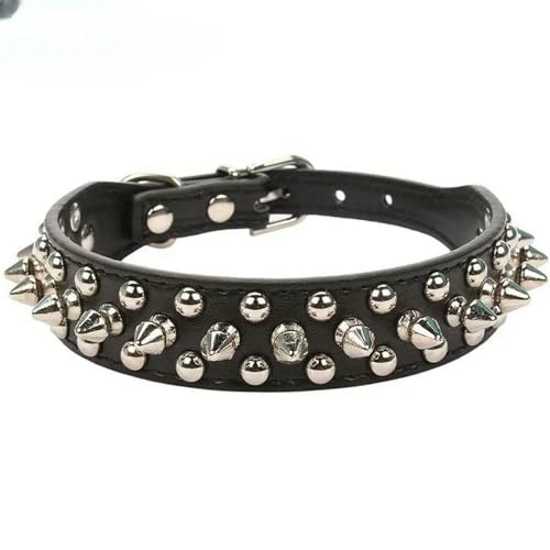 Verstellbares Hundehalsband aus Leder mit Umhängeband, PU-Leder, Punk-Nieten, Spikes, Hundehalsband für kleine Hunde und Katzen 1 Stück Verstellbares Hundehalsband aus Leder mit Umhängeband, PU-Leder, Punk-Nieten, Spikes, Hundehalsband für kleine Hunde und Katzen 1 Stück von Optxzn