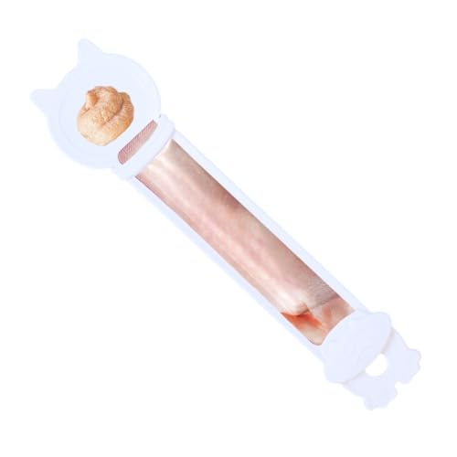 Cat Strip Feeder Spoon, Anti Chewing Multifunctional Cat Spoon, Anti-Overflow Design, Convenient and Durable Pet Supplies, for Feeding Kitty, Kitten, Home, Outdoor Use von Opvonxeh
