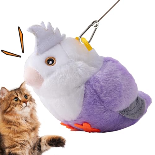 Chirping Cat Toy, Cat Chew Trainingsspielzeug, Touch Activated Animal Toy, Interactive Cat Toy, Animal Sounds Cat Toy, Hunting Toys, Plush Cat Übungsspielzeug, Pet Stimulation Toys, Engaging Cat Chirping Cat Toy, Cat Chew Trainingsspielzeug, Touch Activated Animal Toy, Interactive Cat Toy, Animal Sounds Cat Toy, Hunting Toys, Plush Cat Übungsspielzeug, Pet Stimulation Toys, Engaging Cat von Opvonxeh