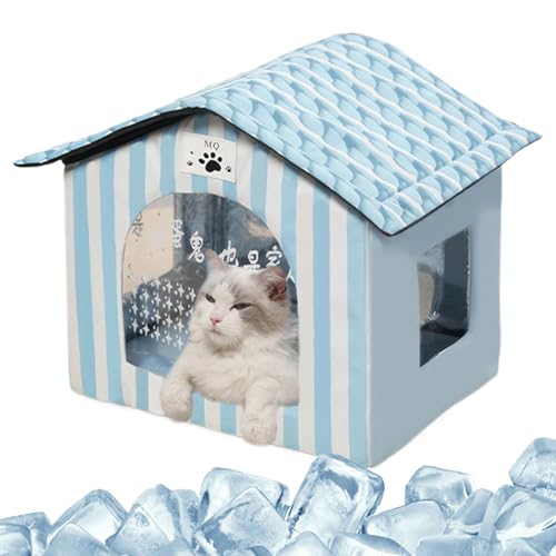 Cooling Cat House, isoliert, Outdoor Shelter, 16,93 x 20,47 x 19,29 Zoll, Eispackung, Haustierhütte, Zubehör für Innenhöfe, Balkon, Hinterhof, Wohnzimmer, Innenhof, Terrasse, Garten Cooling Cat House, isoliert, Outdoor Shelter, 16,93 x 20,47 x 19,29 Zoll, Eispackung, Haustierhütte, Zubehör für Innenhöfe, Balkon, Hinterhof, Wohnzimmer, Innenhof, Terrasse, Garten von Opvonxeh