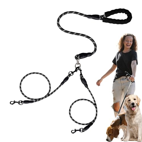 Doppeltes Hundekabel, Leine für zwei Haustiere, stoßabsorbierende Bungee-Schnalle, geteiltes Design, langlebiges Material, ideal für Spaziergänge, Reisen, Reisen, Outdoor-Aktivitäten, 1,08 cm und 2,2 Doppeltes Hundekabel, Leine für zwei Haustiere, stoßabsorbierende Bungee-Schnalle, geteiltes Design, langlebiges Material, ideal für Spaziergänge, Reisen, Reisen, Outdoor-Aktivitäten, 1,08 cm und 2,2 von Opvonxeh