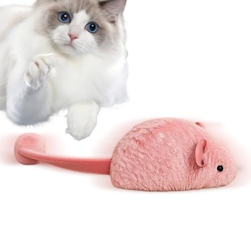 MICE CAT TOOYS - Realistische interaktive zum Jagdspiel, automatisches Soundspiel mit elastischer Funktion, Haustierspielzeug für den Innenbereich im Freien, plüschiger Graumaterial, 6pcs Pack, MICE CAT TOOYS - Realistische interaktive zum Jagdspiel, automatisches Soundspiel mit elastischer Funktion, Haustierspielzeug für den Innenbereich im Freien, plüschiger Graumaterial, 6pcs Pack, von Opvonxeh