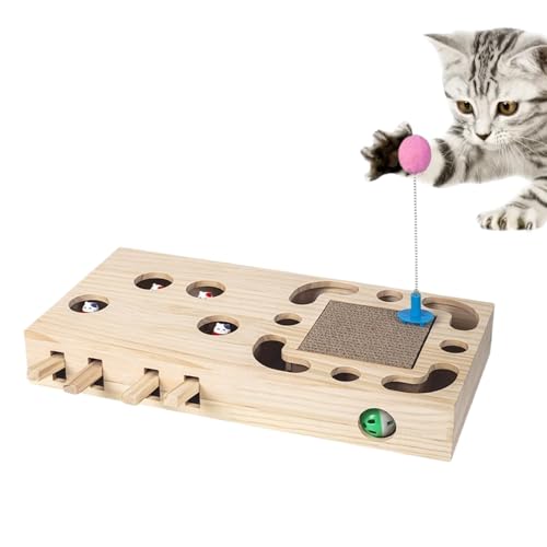 Opvonxeh Cat Toys for Indoor Cats, Cat Training Toy, Fun Cat Punch Game, Puzzle Catnip Toy, Scratching Pad for Cats, Mole Hunt Game Toy, Teaser Wand for Cats, Cat Exercise Toy Opvonxeh Cat Toys for Indoor Cats, Cat Training Toy, Fun Cat Punch Game, Puzzle Catnip Toy, Scratching Pad for Cats, Mole Hunt Game Toy, Teaser Wand for Cats, Cat Exercise Toy von Opvonxeh