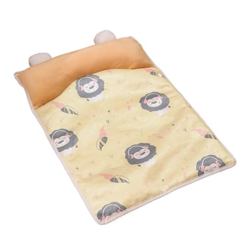 Opvonxeh Cooling Mat, Pet Ice Cool Pad with Built-In Pillow, Reusable Sleeping Mat for Indoor Outdoor Use, Crate Cage Kennel Car Travel Bed, Ideal Post-Exercise Recovery and Hot Summer Weather von Opvonxeh