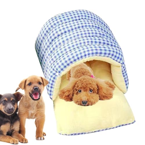 Opvonxeh Dog Nest Bed, Puppy Enclosed Nest, Thickened Plaid Puppy Bed, Portable Pet Warm Bag, Cat Sleeping Supplies, Washable Dog Bed, Enclosed Cave Bed, Pet Nest Cave Bed, Soft Pet Bed for Dogs Opvonxeh Dog Nest Bed, Puppy Enclosed Nest, Thickened Plaid Puppy Bed, Portable Pet Warm Bag, Cat Sleeping Supplies, Washable Dog Bed, Enclosed Cave Bed, Pet Nest Cave Bed, Soft Pet Bed for Dogs von Opvonxeh