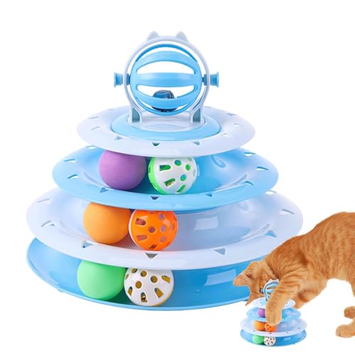 Opvonxeh Interactive Cat Toy Turntable, Pet Cat Turntable Ball, 4-Tier Tower Cat Toy, Cat Ball Toy for Mental Exercise, Indoor Cat Toy for Physical Activity, Outdoor Cat Toy for Mental Stimulation Opvonxeh Interactive Cat Toy Turntable, Pet Cat Turntable Ball, 4-Tier Tower Cat Toy, Cat Ball Toy for Mental Exercise, Indoor Cat Toy for Physical Activity, Outdoor Cat Toy for Mental Stimulation von Opvonxeh