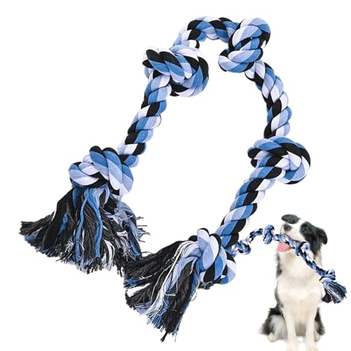 Opvonxeh Puppy Chewing Rope, Sturdy Pet Tug Toy, Dog Rope, Indestructible Chew Ropes, 35.43x1.97x1.97 Inches, Making It a Perfect Choice for Medium and Large Breed Dogs, Blue, White and Red Opvonxeh Puppy Chewing Rope, Sturdy Pet Tug Toy, Dog Rope, Indestructible Chew Ropes, 35.43x1.97x1.97 Inches, Making It a Perfect Choice for Medium and Large Breed Dogs, Blue, White and Red von Opvonxeh
