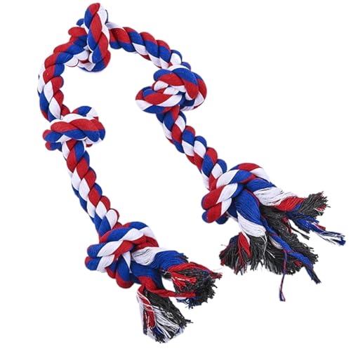 Opvonxeh Puppy Chewing Rope, Sturdy Pet Tug Toy, Dog Rope, Indestructible Chew Ropes, 35.43x1.97x1.97 Inches, Making It a Perfect Choice for Medium and Large Breed Dogs, Blue, White and Red Opvonxeh Puppy Chewing Rope, Sturdy Pet Tug Toy, Dog Rope, Indestructible Chew Ropes, 35.43x1.97x1.97 Inches, Making It a Perfect Choice for Medium and Large Breed Dogs, Blue, White and Red von Opvonxeh