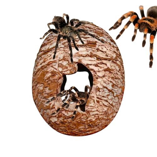 Reptile Hide, Resin Dinosaur Egg Shelter, 3.15x4.33 Inches Gecko Hiding Spot, Decorative Pet Accessory for Garden Home Bedroom Corner Terrarium Burrow Viewing Room Climbing and Breeding von Opvonxeh