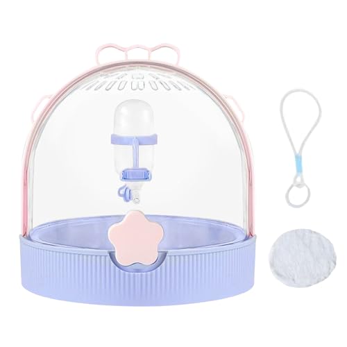 Small Animal Carrier – 7,17 x 7,09 Zoll Tragbarer Hamsterkäfig für Kaninchen, Rennmäuse, Chinchilla, Igel, Vogel mit geringem Gewicht, Reiseetui für den Außenbereich, C von Opvonxeh