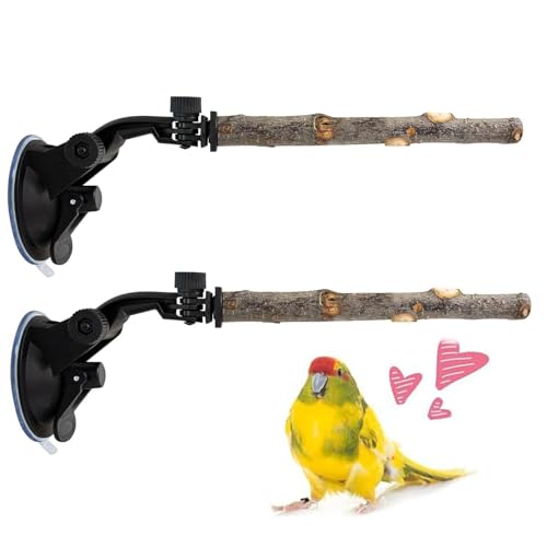 Vogelstange mit Saugnapf – 2 Stück, tragbar, verstellbar, tragbar, für Secret Grip, Strong Mount Desig von Opvonxeh