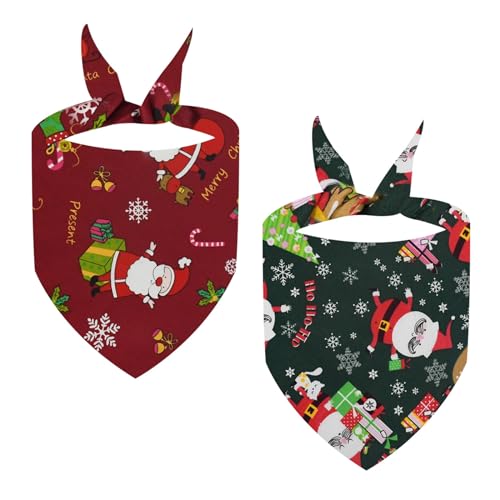 OralGos Halstuch für Haustiere, Weihnachtsmotiv, Festival, Kostüm, Hundeparty, Halstuch, Halsband, Urlaub, Verkleidung, Hunde, bedruckt, 2 Stück OralGos Halstuch für Haustiere, Weihnachtsmotiv, Festival, Kostüm, Hundeparty, Halstuch, Halsband, Urlaub, Verkleidung, Hunde, bedruckt, 2 Stück von OralGos