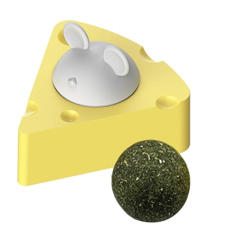 OralGos Käseform Katzenminzball für Katzen Stick auf Boden Wand Tragbares Katzenminzspielzeug für Indoor-Katzen Lecken Katzenminze Bio-Ball OralGos Käseform Katzenminzball für Katzen Stick auf Boden Wand Tragbares Katzenminzspielzeug für Indoor-Katzen Lecken Katzenminze Bio-Ball von OralGos