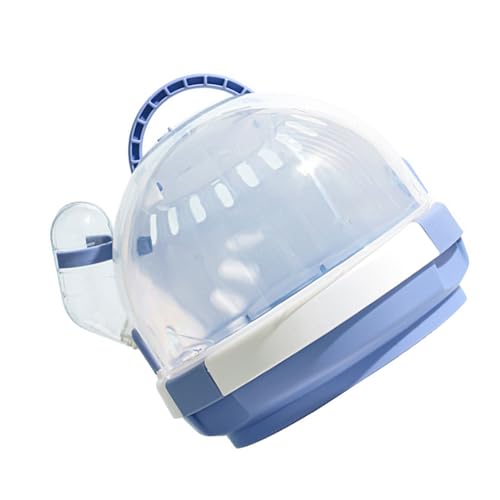 OralGos PetCage-Haze-Transportbox für kleine Haustiere, mit Wasserflasche, belüftete Tragetasche, Haustier-Reise-Tragetasche, Blau von OralGos
