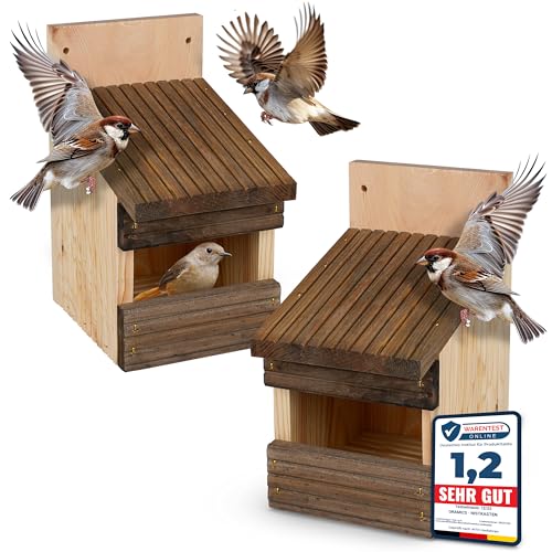 2 Stück Oramics Halbhöhlen Nistkasten zum Aufhängen für Garten, Balkon und Terrasse - Vogelhaus für Wildvögel und Gartenvögel – Nisthaus wetterfest für draußen, ideal für Vögel Aller Art 2 Stück Oramics Halbhöhlen Nistkasten zum Aufhängen für Garten, Balkon und Terrasse - Vogelhaus für Wildvögel und Gartenvögel – Nisthaus wetterfest für draußen, ideal für Vögel Aller Art von Oramics