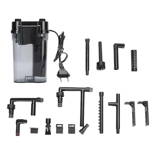 Hängen Sie Aquariumfilter, Wandmontage Kleiner Fischtankfilter, Außenaquariumfilter für Wasserdruckpumpe Außenteiche Taucherschildkrötentanks 120L Fischtank 6W 450 (EU-Stecker 220V) von Oreilet