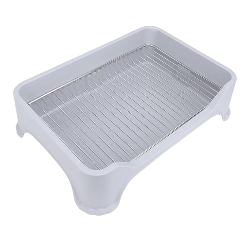 Innenhundtöpfchenschale, Tragbarer Welpe Pee Pad Halter mit Edelstahlnetz, Hundetraining Mesh Toilet Welpen Katzentoilette für Kleine Mittelgroße Haustiere (Gray) von Oreilet
