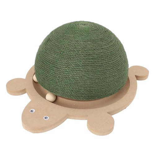 Katzenkratzbugel, Sisal Scratcher Spielzeug Schützen Möbel mit Rollscheibenspielzeug Holzbasis, Schildkrötenform Kätzchen Kratzposten für Innenkatzen Interaktive Trainingsübungen von Oreilet