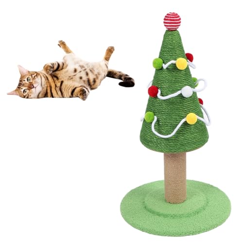 Kratzbaum, Weihnachtsbaum Katzenkratzbaum Kratzbaum für drinnen und draußen, Katzenturm aus Sisal mit Kratzbaum für Kätzchen, niedlicher Weihnachtsbaum (Groß: 40 x 65 cm / 15,7 x Kratzbaum, Weihnachtsbaum Katzenkratzbaum Kratzbaum für drinnen und draußen, Katzenturm aus Sisal mit Kratzbaum für Kätzchen, niedlicher Weihnachtsbaum (Groß: 40 x 65 cm / 15,7 x von Oreilet