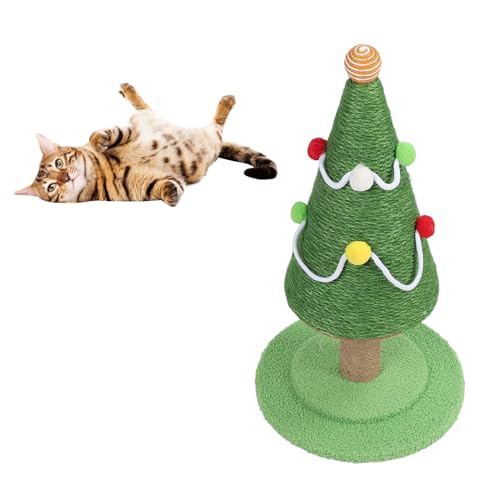 Kratzbaum, Weihnachtsbaum Katzenkratzbaum Kratzbaum für drinnen und draußen, Katzenturm aus Sisal mit Kratzbaum für Kätzchen, niedlicher Weihnachtsbaum (Mittel: 30 x 47 cm / 11,8 Kratzbaum, Weihnachtsbaum Katzenkratzbaum Kratzbaum für drinnen und draußen, Katzenturm aus Sisal mit Kratzbaum für Kätzchen, niedlicher Weihnachtsbaum (Mittel: 30 x 47 cm / 11,8 von Oreilet