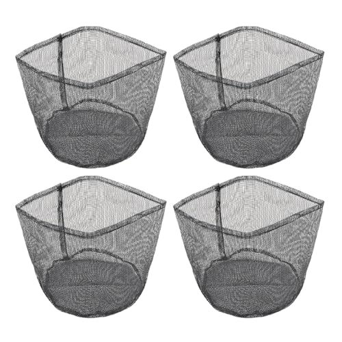 Oreilet Aquatische Teichpflanztaschen, 4pcs 1/16 Zoll PVC Atmungsaktives Maschenwassergarten Pflanzenplanttöpfe für Teichmuster, für Anbau von Beuteln, Unterstützt EIN Gutes (Runden) von Oreilet