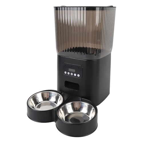 Oreilet Automatischer Katzenfutterspender, 5 L, Zeitgesteuerter Haustier-Trockenfutterspender, Katzenfutterspender mit Knopfsteuerung, Intelligente Katzenfutterspender Fütterungsmahlzeiten Oreilet Automatischer Katzenfutterspender, 5 L, Zeitgesteuerter Haustier-Trockenfutterspender, Katzenfutterspender mit Knopfsteuerung, Intelligente Katzenfutterspender Fütterungsmahlzeiten von Oreilet