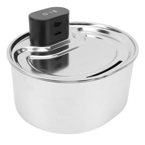 Oreilet Cat Water Fountain Edelstahl, 3,2L Automatischer Haustierwasserspender mit Bewegungssensor, Wiederaufladbarem Kabellosen Hundwasserbrunnen für Katzen Hunde Haustiere Trinken Oreilet Cat Water Fountain Edelstahl, 3,2L Automatischer Haustierwasserspender mit Bewegungssensor, Wiederaufladbarem Kabellosen Hundwasserbrunnen für Katzen Hunde Haustiere Trinken von Oreilet