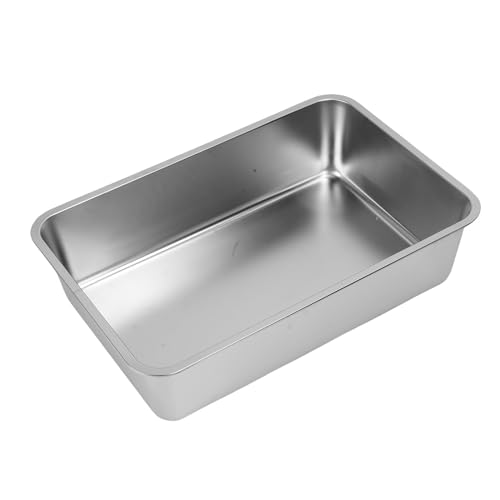 Oreilet Edelstahl Katzenratschachtel, Nicht Stapfhaltige Metalldrüsenpfanne, Katzentoilette Haustier Toilettenzubehör Leicht zu Reinigen Reinigungswerkzeug, 23,6x15.7x5.9in Oreilet Edelstahl Katzenratschachtel, Nicht Stapfhaltige Metalldrüsenpfanne, Katzentoilette Haustier Toilettenzubehör Leicht zu Reinigen Reinigungswerkzeug, 23,6x15.7x5.9in von Oreilet