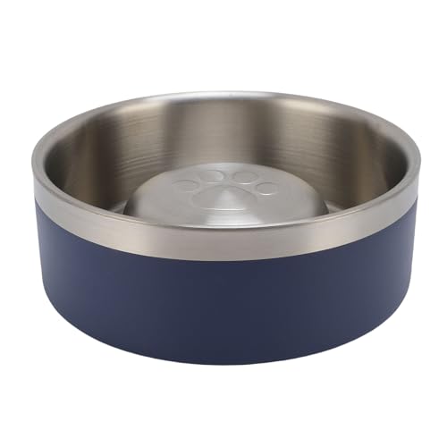 Oreilet Edelstahlhundschüssel, Nicht überschwemme Bodenhütte, Metallkatze Hundefutter Fütterungsschale Haustier Wasserschalen für Kleine Mittelgroßen Großen Haustieren (L) von Oreilet