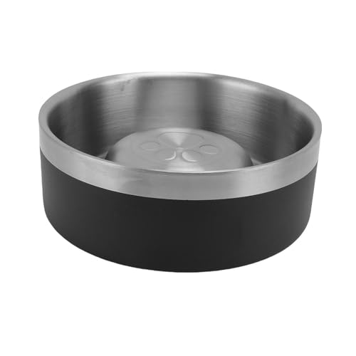 Oreilet Edelstahlhundschüssel, Nicht überschwemmische Bodentiergerichte, Verdickte Metallkatze Hundefutter Fütterungstierstier Wasserschalen für Kleine Mittelgroße Große Haustiere (S) von Oreilet