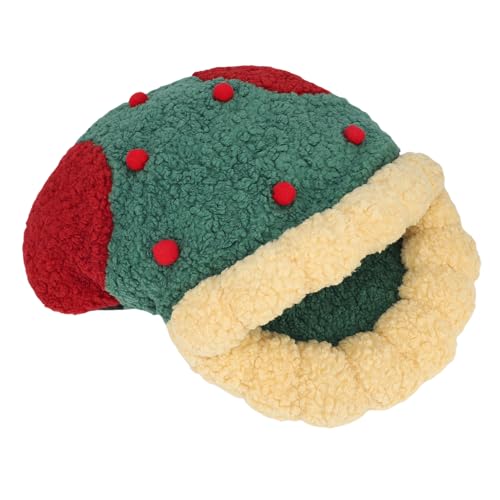 Oreilet Katzenschlaf, Weihnachten Sockengeformte Katablettenbett, Winter Warmes Tierheim Haustier Nest Höhlenkatzen Bett für Innenkätzchen Kleine Hunde, 19,69 X 18,3in von Oreilet
