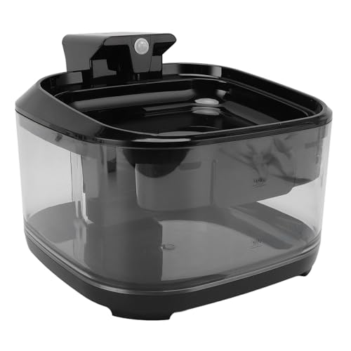 Oreilet Katzenwasserbrunnen, 4,5 L Großer Kapazität Automatischer Zyklusfiltration Trinkbrunnen Spender für Hunde Haustier Kleine Tiere, Ruhige Katzen Wasserschale (Black) von Oreilet