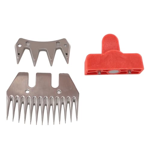 Oreilet Professionelle Schafsschere Ersatzblätter, 13 Gerade Zähne 4 Zähne Edelstahl Stahl Scher Clipper Klingen für Schafalpakasziegen Schneiden Dichterer Wolle Schneiden von Oreilet
