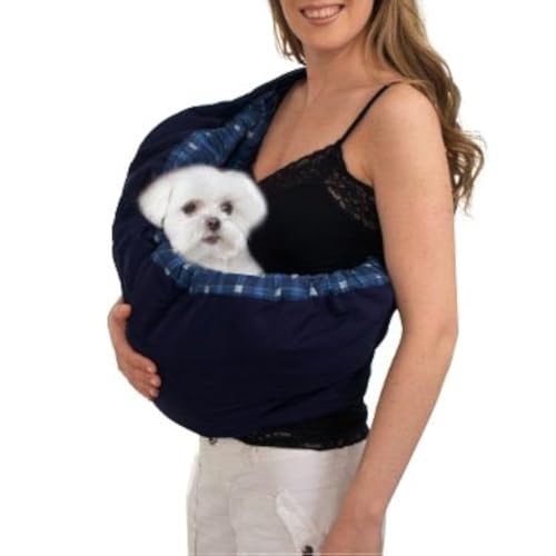 OrgMemory Hunde Tragetaschen, Tragetasche Katzen, Hundetragetasche Outdoor Tragetasche Hund (Blau Plaid) von OrgMemory