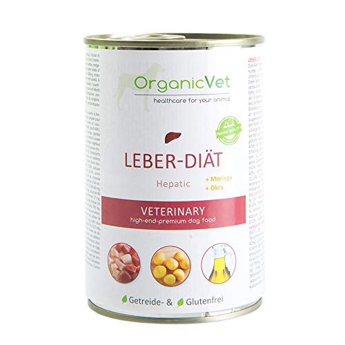 OrganicVet Hund Nassfutter Veterinary Leber-Diät, 6er Pack (6 x 400 g) von OrganicVet