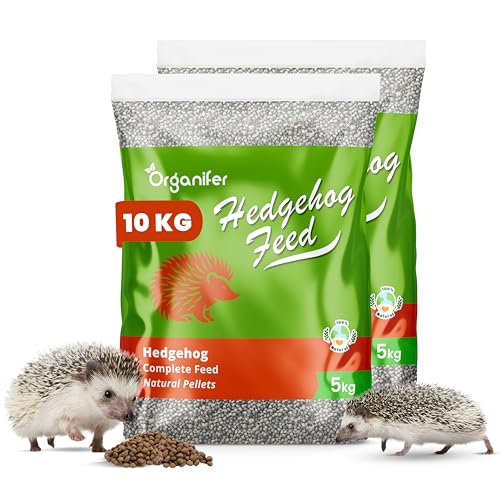 Igelfutter - Natürliche Stücke (10 Kg) - Speziell Für Igel, Hoher Proteingehalt, Reich An Fetten - Perfektes Kalzium-Phosphor-Gleichgewicht - Vorbeugung Von MBD - Alle Jahreszeiten - Organifer von Organifer