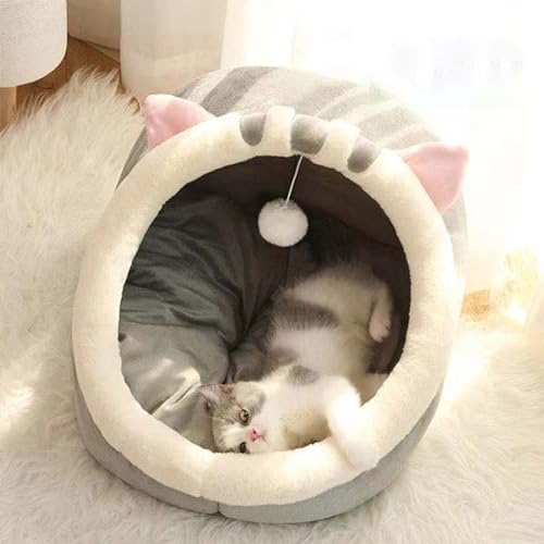 Katzenbett Höhle, Katzenbett flauschig, Katzenkorb, KatzenhöHle, Katzenhaus Indoor,Katzen höhle,Katzenhöhle Katzen Haus,Katzenhöhle Warm,Abnehmbares gepolstertes Kissen,Superweiche (Grau, 30x30x28 cm) Katzenbett Höhle, Katzenbett flauschig, Katzenkorb, KatzenhöHle, Katzenhaus Indoor,Katzen höhle,Katzenhöhle Katzen Haus,Katzenhöhle Warm,Abnehmbares gepolstertes Kissen,Superweiche (Grau, 30x30x28 cm) von Orgrul