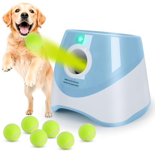 Orifesio Ballwurfmaschine für Hunde, Ballmaschine Hund mit 6 Tennisbälle, Interaktives Hundespielzeug Elektrisch für Kleine Hunde, Hunde Tennis Ballmaschine für Innen und Außen Orifesio Ballwurfmaschine für Hunde, Ballmaschine Hund mit 6 Tennisbälle, Interaktives Hundespielzeug Elektrisch für Kleine Hunde, Hunde Tennis Ballmaschine für Innen und Außen von Orifesio