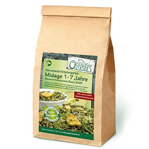 Original-Leckerlies: Midage-Kräutermix Basic, 250g Hundekräuter, Kräuter für Hunde, Hundefutter- Naturprodukt für Hunde, barfen von Original-Leckerlies