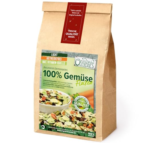 Original-Leckerlies: 100% Gemüse-Flocken, 1 kg getreidefreie Gemüseflocken, Hundeflocken, Hundefutter- Naturprodukt für Hunde, barfen von Original-Leckerlies