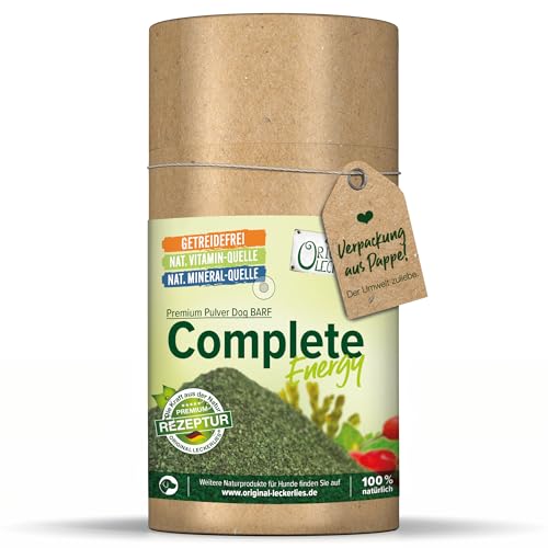 Original-Leckerlies: Dog Barf Complete Energy 100 g - unterstützt die tägliche Grundversorgung mit natürlichen Vitaminen, Mineralstoffen, Spurenelementen u. Aminosäuren, Naturprodukt, Hunde, barfen von Original-Leckerlies