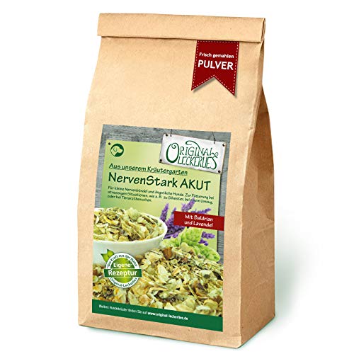 Original-Leckerlies: NervenStark AKUT Kräutermix **Pulver**, 250g Hundekräuter, Kräuter für Hunde, Hundefutter - Naturprodukt für Hunde, barfen von Original-Leckerlies