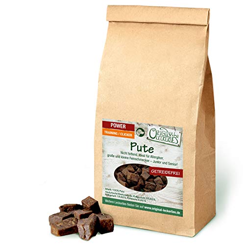 Original-Leckerlies: Putenstücke Trainingssnack 500g, 100% Pute, Ideal für Allergiker, Leckerlie, Naturprodukt für Hunde von Original-Leckerlies