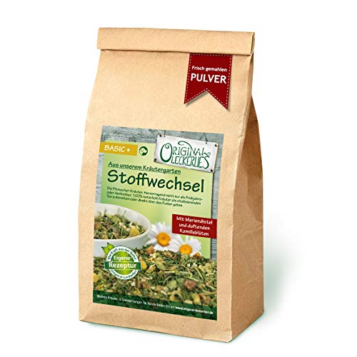 Original-Leckerlies: Stoffwechsel-Kräutermix, 250g Hundekräuter,Kräuter für Hunde, Hundefutter- Naturprodukt für Hunde, barfen von Original-Leckerlies