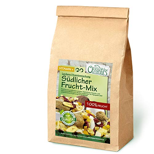 Original-Leckerlies: Südlicher Frucht-Mix Barf 400g, ***Premium Qualität*** Reiner Fruchtmix aus südlichen Ländern, Futterergänzung für Hunde, Hundeflocken, Hundefutter, Barfen von Original-Leckerlies