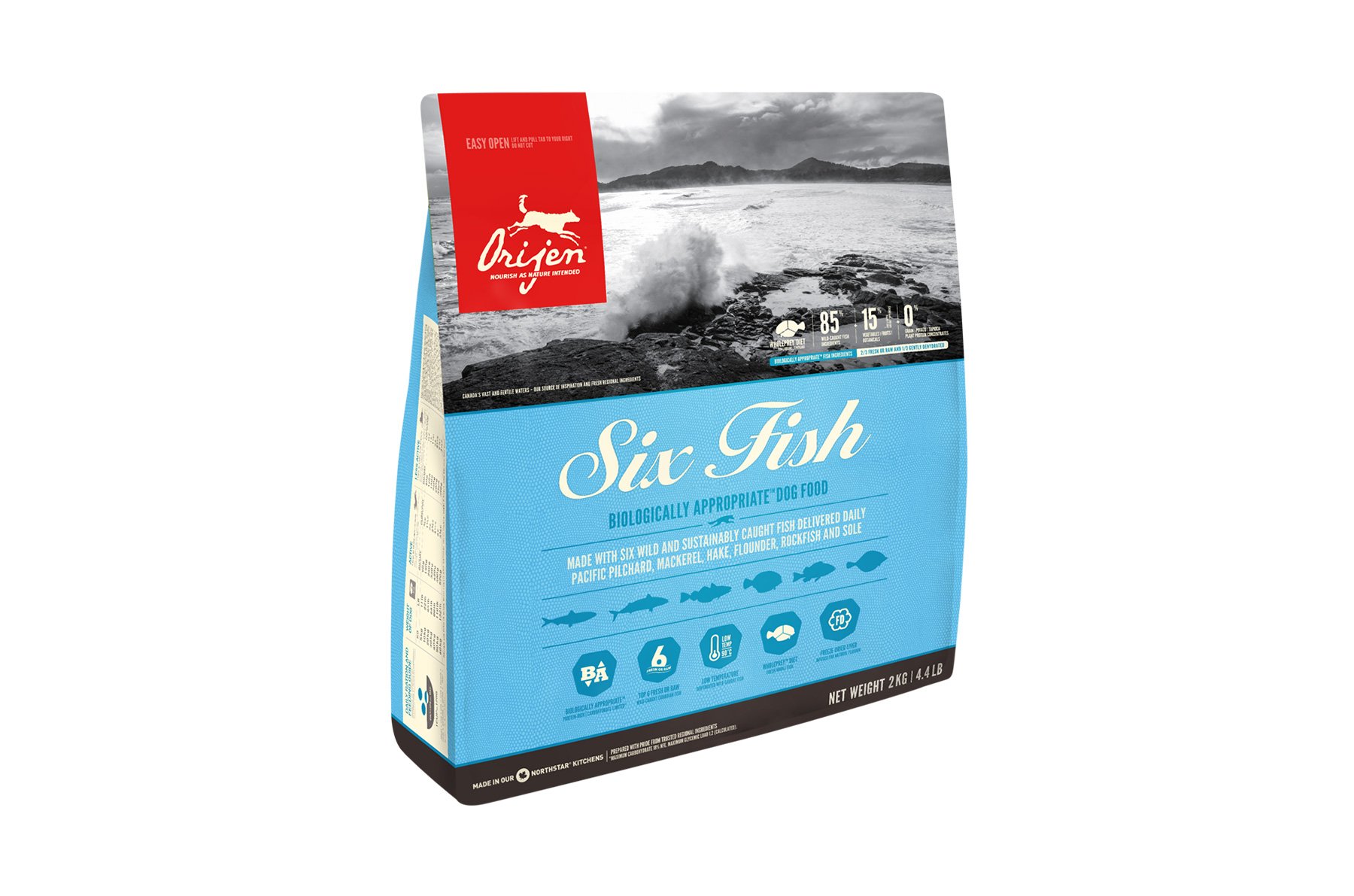 ORIJEN DOG 6 Fish - Trockenfutter für Hunde aus Fisch - 11400 g - 11400 g - Premiumqualität von ORIJEN von Orijen