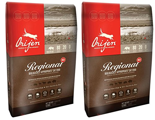 Orijen Trockenfutter für Katzen und Kätzchen, 5,4 kg, Rot, 2 Stück von Orijen