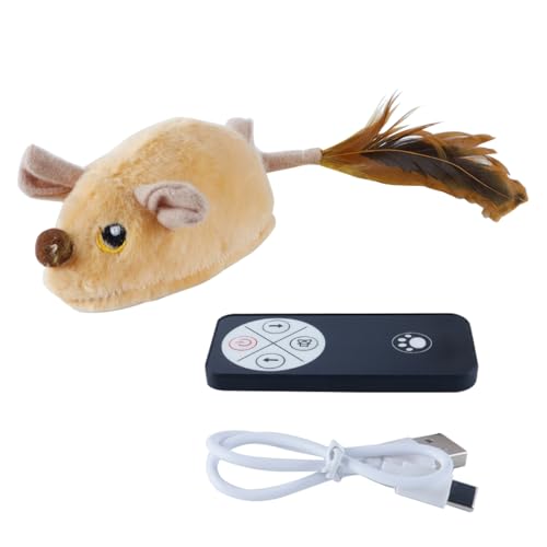 Orivin Elektrische Spielmaus Für Katzen, Mäuse-Katzenspielzeug Mit Fernbedienung, Interaktive Spielzeugmaus Mit Licht, Realistische Geräusche Orivin Elektrische Spielmaus Für Katzen, Mäuse-Katzenspielzeug Mit Fernbedienung, Interaktive Spielzeugmaus Mit Licht, Realistische Geräusche von Orivin