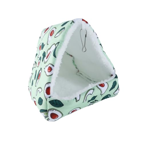 Orivin Meerschweinchenbett, 1 Packung (19 x 19 cm), Winterhaus für Kleintiere, warmes Nest, rutschfestes Avocado-Haus mit abnehmbarer Unterlage, warmes Schlafen für Tiere (Avocado) von Orivin