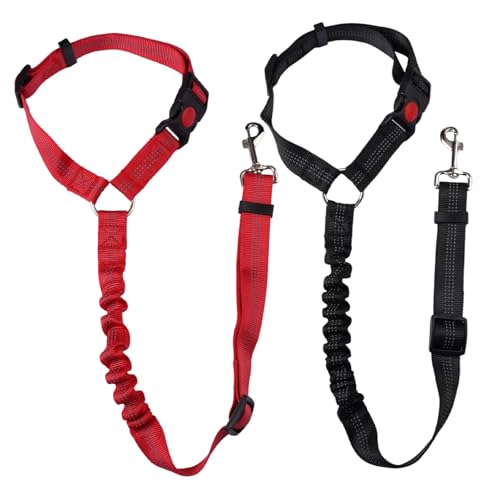 2 Stück Sicherheitsgurt Hunde Für Auto, Verstellbarer Autogurt Hunde, Hundegeschirr Auto mit Ruckdämpfer Elastisch, für Alle Hunderassen & Autotypen 2 Stück Sicherheitsgurt Hunde Für Auto, Verstellbarer Autogurt Hunde, Hundegeschirr Auto mit Ruckdämpfer Elastisch, für Alle Hunderassen & Autotypen von Orixo